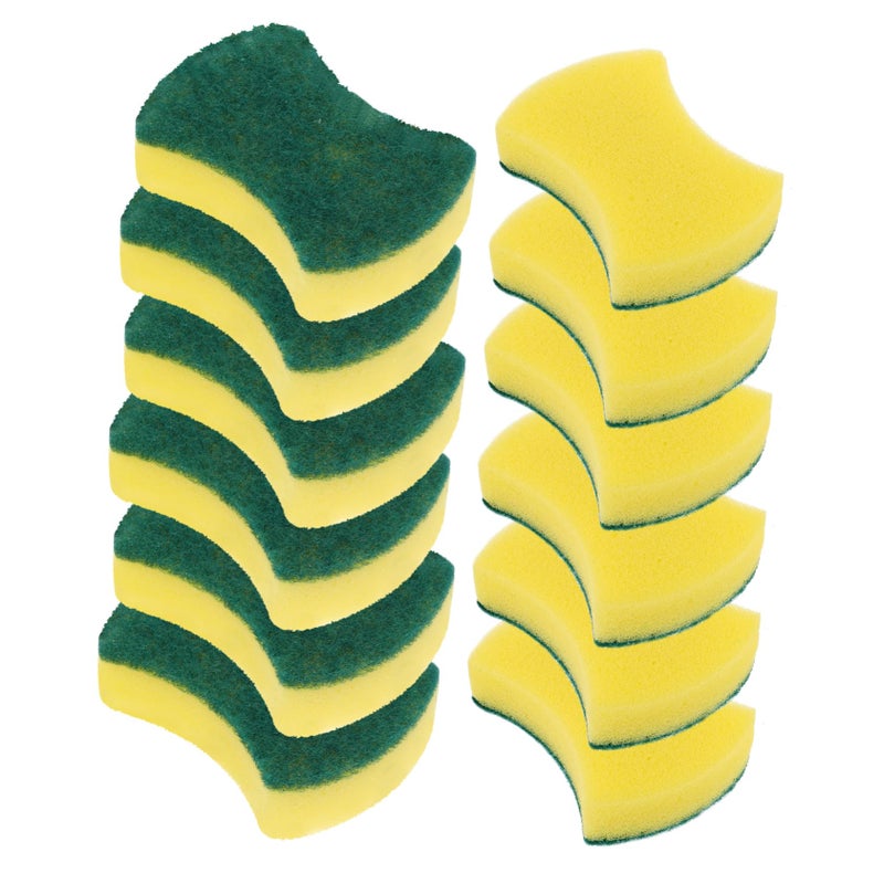 24Pcs Heavy Duty Kitchen Sponges Dual Sided Scrubbers Non Scratch Dishwashing Scrub Pads - Image 2