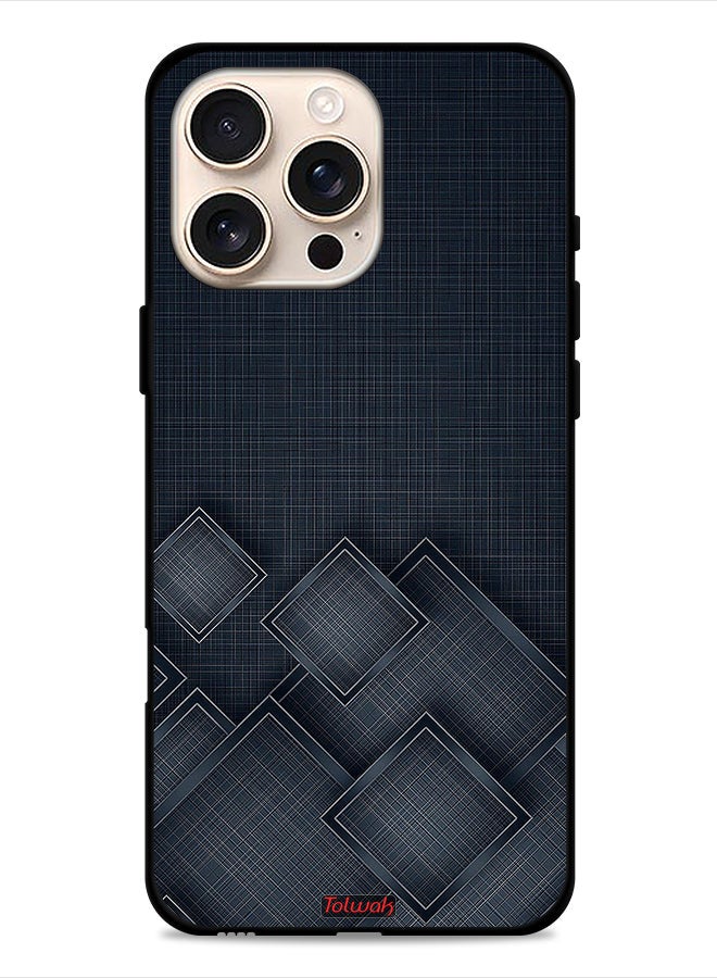 Tolwak Apple iPhone 16 Pro Protective Case Cover Squares Pattern On Cloth - Image 1