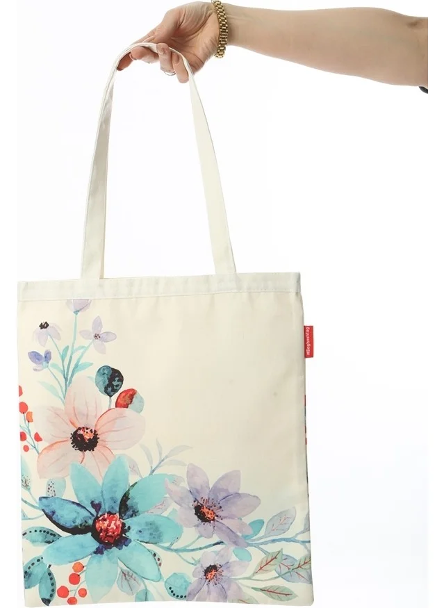 باجهاشتاج Vivid Flowers Printed Cloth Bag