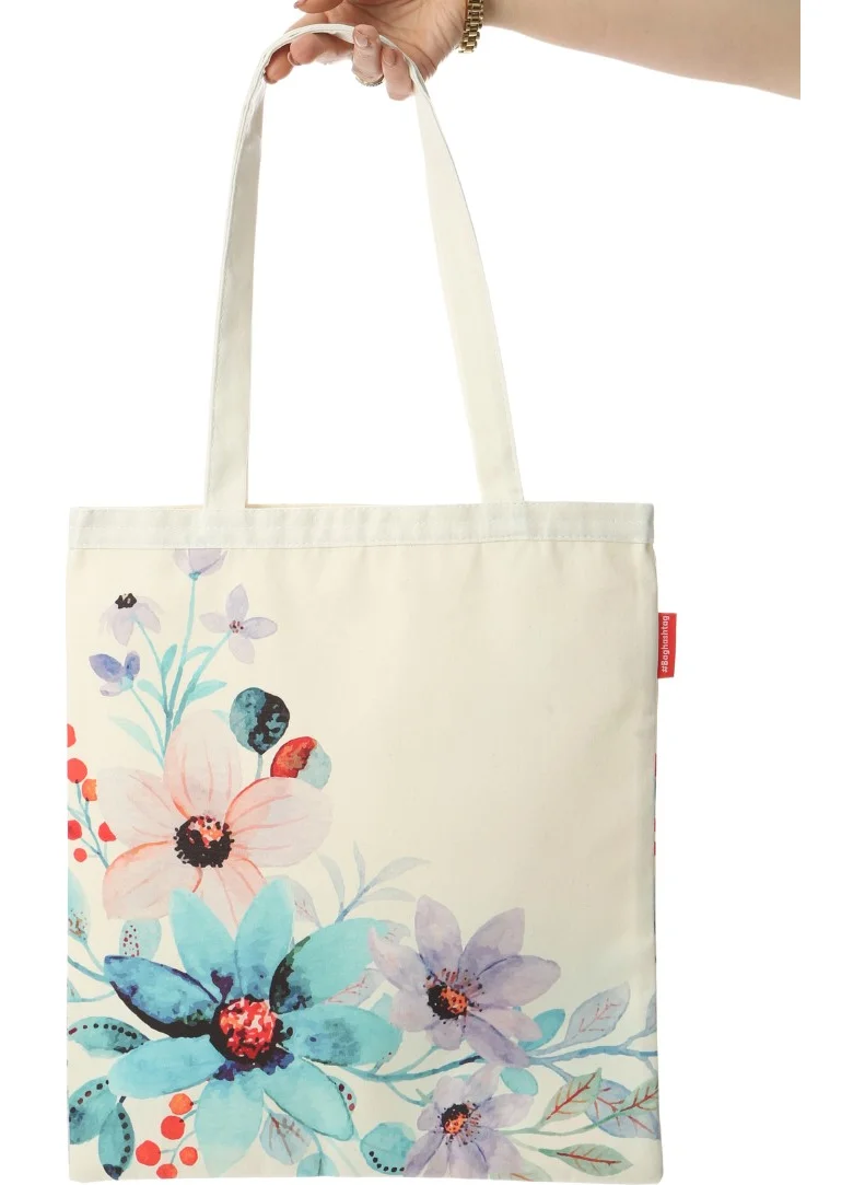 باجهاشتاج Vivid Flowers Printed Cloth Bag