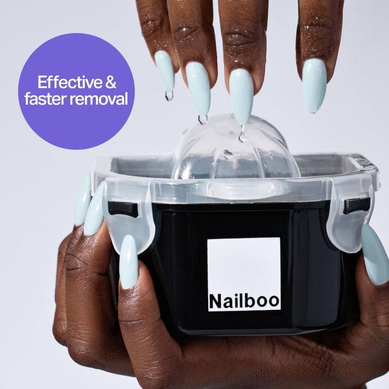 Nailboo 100% Acetone Nail Polish Remover & Soak Bowl, Gel Polish Remover for Nails, Pure Acetone Polish and Dip Powder Remover, Nail Salon Quality Removal, 16 Fl Oz - Image 4
