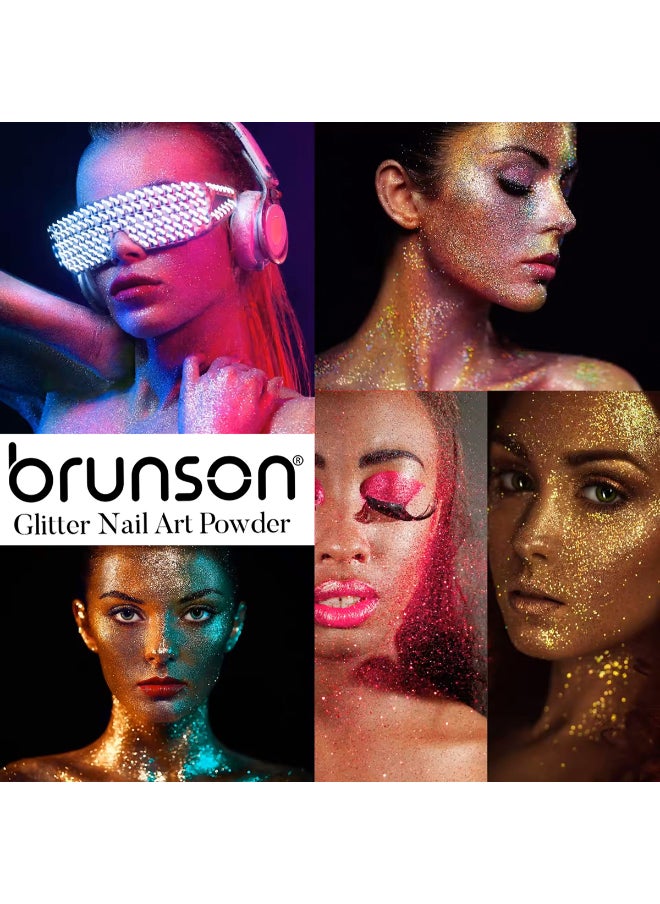 brunson Nail Art Glitter Powder -  Iridescent Fine Glitter Powder for gel nail polish -  gel and acrylic nail art powder (Diamond Dust) BGP44  - Image 4