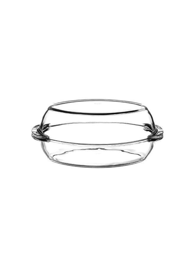 بوركام بولة زجاجي بيضاوي من بوركام مع غطاء – (2250 مل) – صنع في تركيا - Image 1