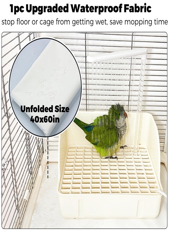 Jevnd Automatic Parakeet Bird Bath with Pump, Large Bird Shower Fountain Indoor Bathtub with Running Water, Parrot Bath Tub Faucet for Pet Birds, African Grey, Cockatiel, Conure, Budgie, Lovebird - Image 3