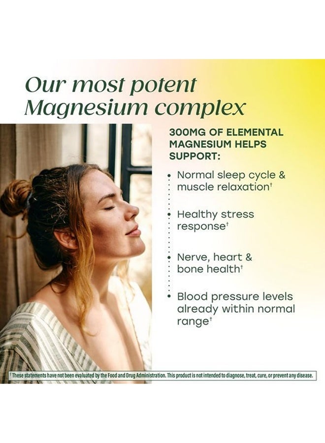 MegaFood Magnesium Glycinate, Malate, Citrate 300mg, 60 Capsules,Highly Absorbable 3 in 1 Magnesium Complex Blend to Support Heart & Muscle Function, Stress & Sleep, Vegetarian, 30 Servings - Image 4