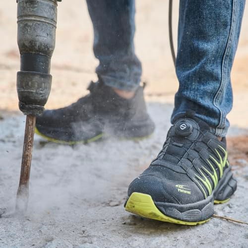 Netanac Steel Toe Shoes for Men Women, Breathable Safety Work Footwear with Durable Soft Sole, Comfort Puncture-Resistant Sneakers for Industrial,102GR,M10 - Image 2