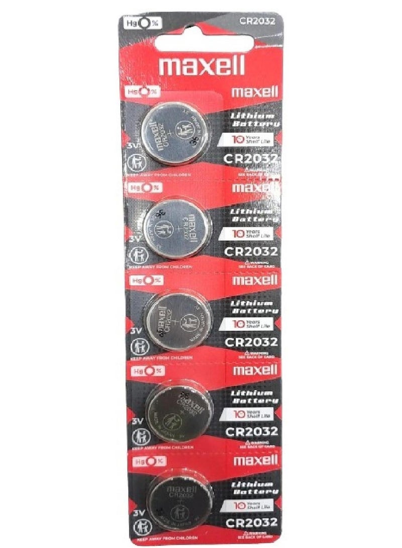 بطارية ليثيوم من 5 قطع طراز CR2032