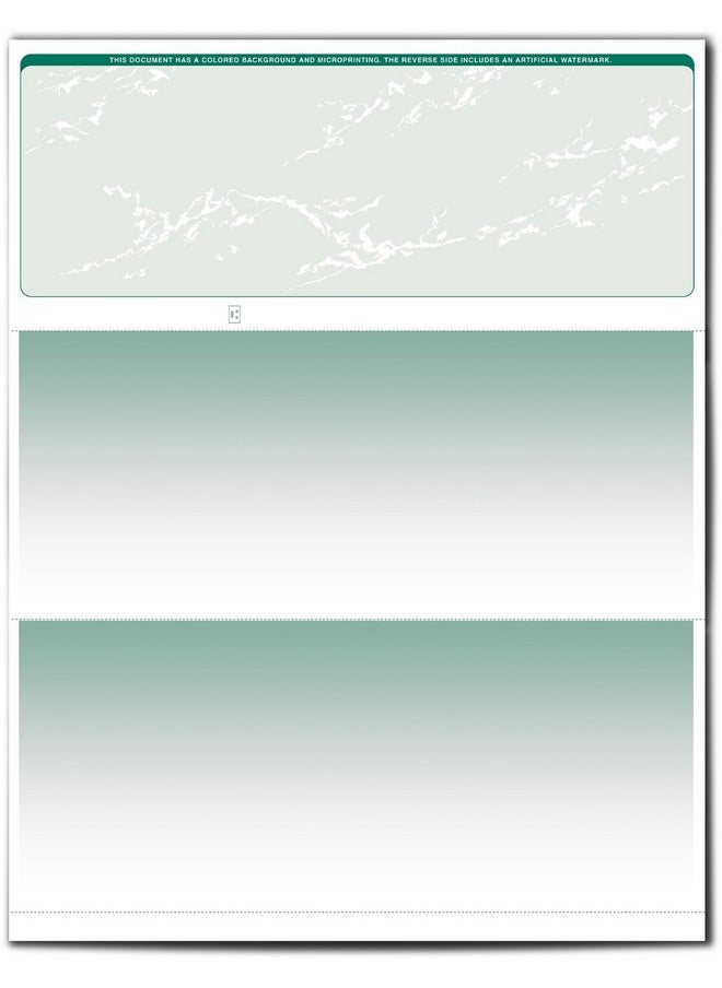 VersaCheck Secure Checks 500 Blank Business Voucher Checks Green Prestige 500 Sheets Form 1000 Check On Top  - Image 2