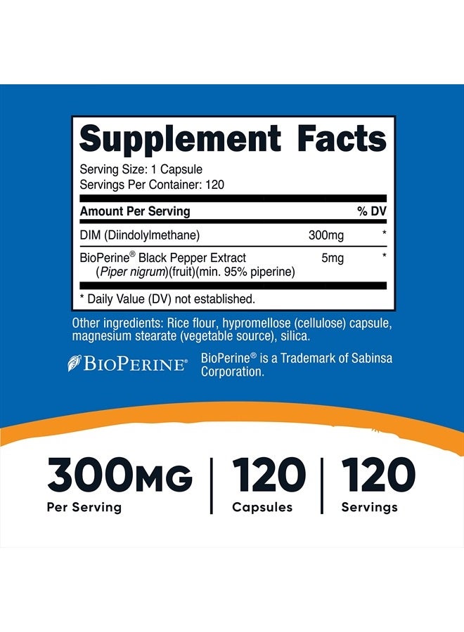Nutricost DIM (دي إندوليل ميثان) 300 ملغ - 120 كبسولة - Image 2