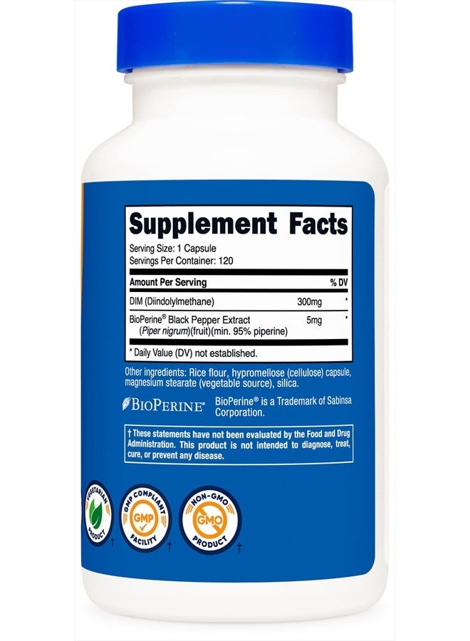Nutricost DIM (دي إندوليل ميثان) 300 ملغ - 120 كبسولة - Image 4