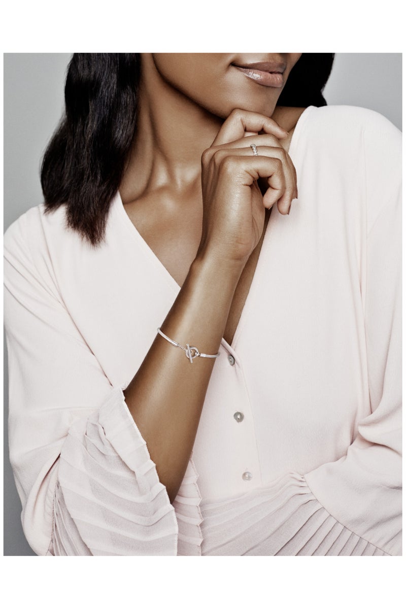 باندورا سوار على شكل حرف T من الفضة الإسترليني على شكل ثعبان 64736 - Image 2