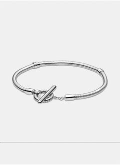 PANDORA Snake chain sterling silver T bar bracelet 64736 