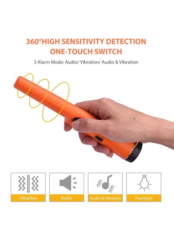 Metal Detector, Safety Protection Handheld Metal Pinpointer Detector, Waterproof Anti-Dust Gold Detector, Treasure Pinpointing Metal Finder for Adults and Kids (No battery included） - Image 3