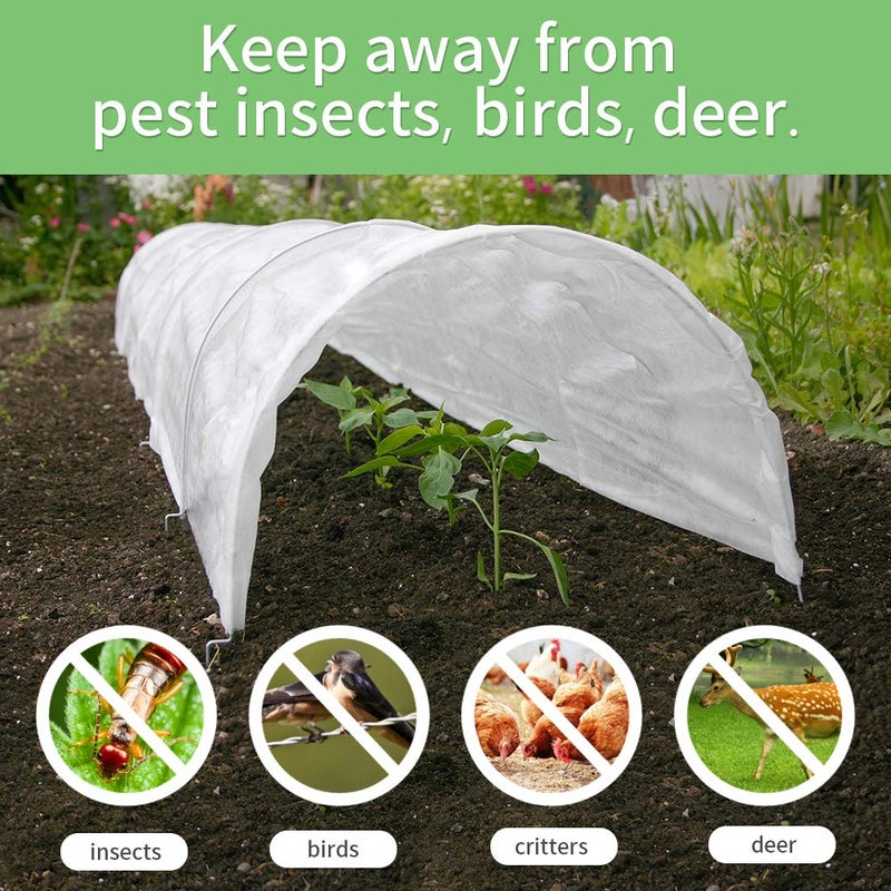REMIAWY Plant Covers Freeze Protection, 10FTX33FT Frost Cloth Plant Cover Blanket for Outdoor Plants Floating Row Covers for Garden Vegetables Raised Beds Insect Protection Season Extension - Image 4