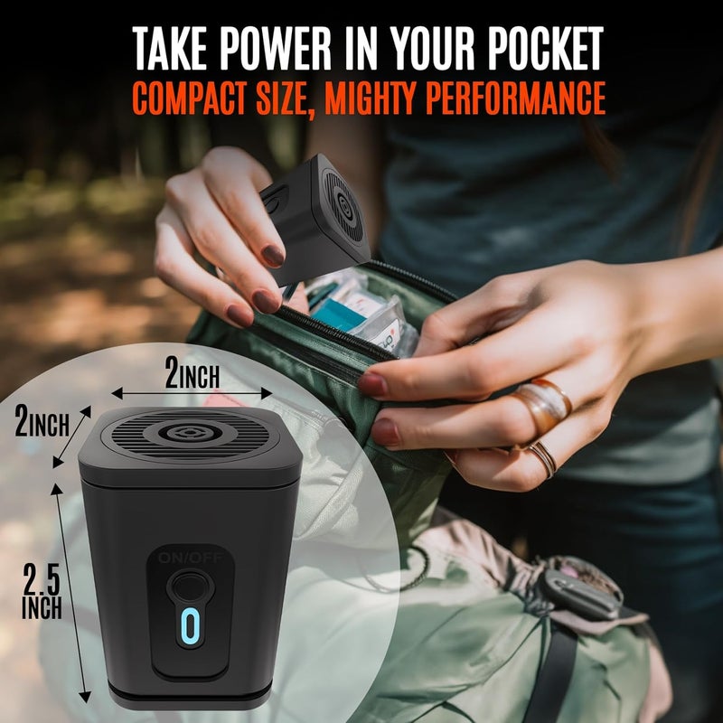 TIALLY Portable Air Pump for Inflatables - 2400mAH Rechargeable Battery Powered Air Mattress Pump - Mini Air Pump for Air Mattress Bed, Pool Floats Inflator, Boat, Inflatable Cushions, Toys - Image 5