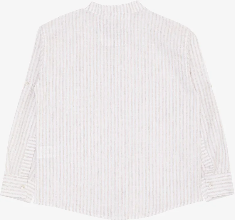 بريز Boy's Shirt with Letter Embroidery Buttons, Age 8-12, Ecru
