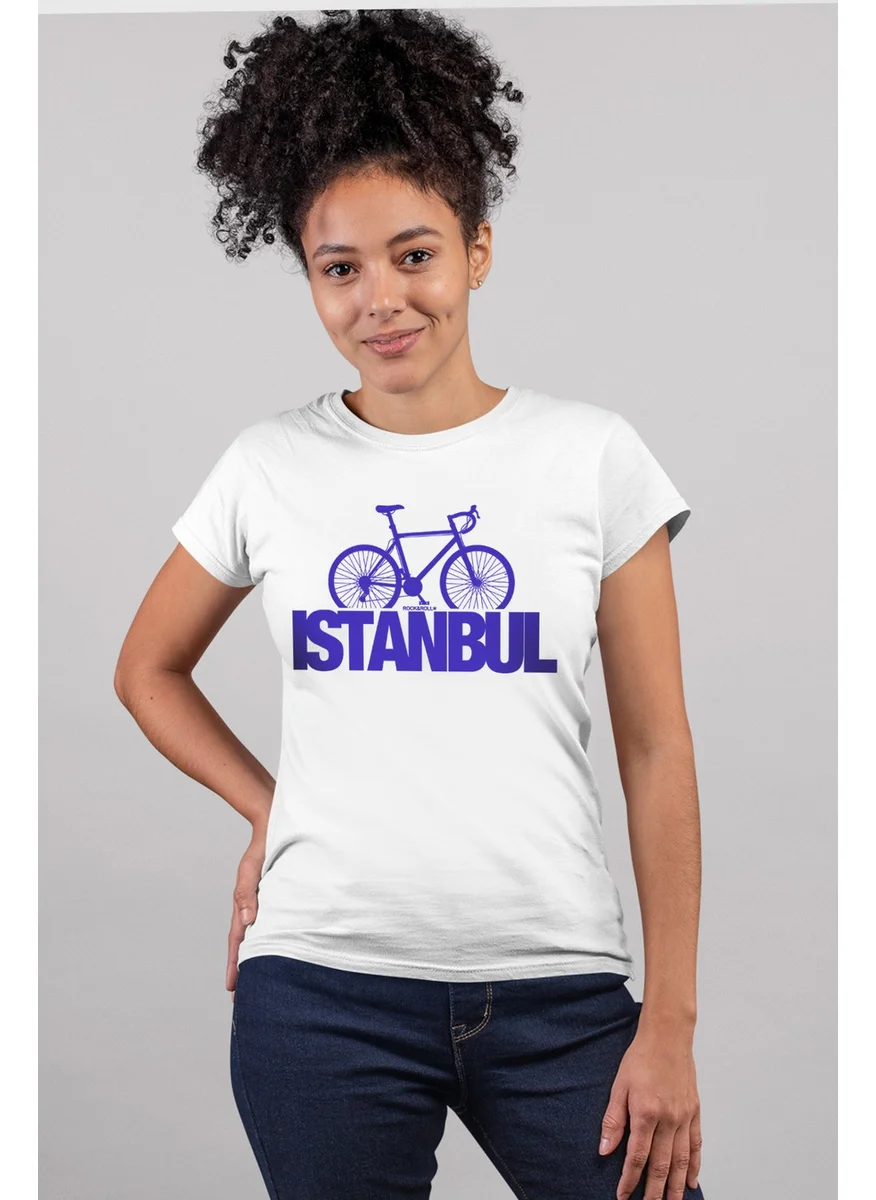 Rock&Roll Istanbul Bicycle White Short Sleeve Women's T-Shirt