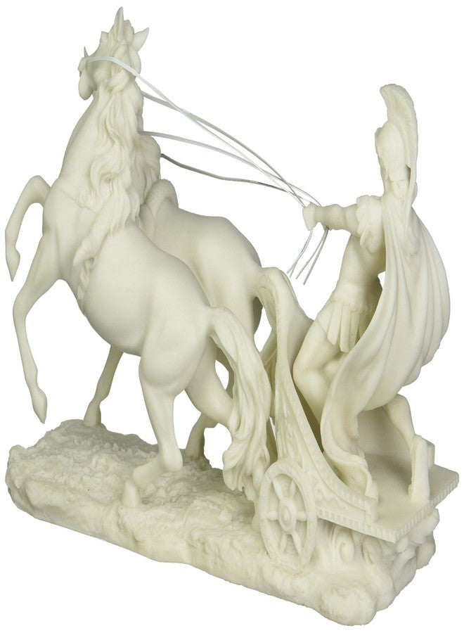 ديزاين توسكانو تمثال "قيادة سائق العربة الرومانية" من تصميم توسكانو WU72011، مقاس 6.5 بوصة، أبيض - Image 2