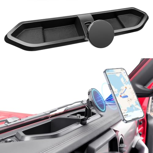 Utiiy Magnetic Phone Mount Holder Fit for 20182023 Jeep Wrangler JL JLUGladiator JT Car Dashboard MultiMount Phone Holder Dash Tray for 2023 Jeep JLJT Accessories20182023 4X4 Not for 4XE - Image 1