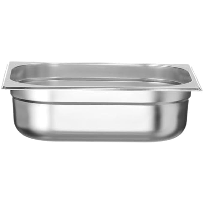 هندي Recipiente Gn 12Contenedor GnBordes RedondeadosResistente A Temperaturas De 40A 300Capto Para HornosCongeladoresCalientaplatosBao Mara65L325X265XH 100MmAcero Inoxable - Image 1