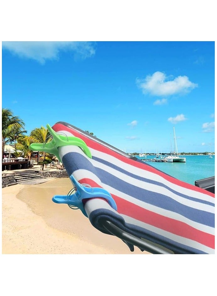 Set of 8 Large Beach Towel Clips, XXL Clothes Pegs, Plastic Beach Towel Clips, Oversized Towel Clips for Beach, Pool, Daily Laundry, Heavy Duty Bath Towel  - Image 3