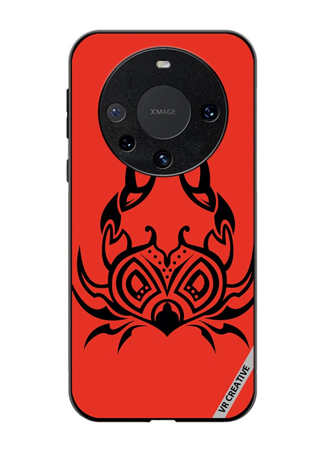 VR CREATIVE Protective Case Cover For Huawei Mate 60 Red And Black Scorpio Design Multicolour - Image 1