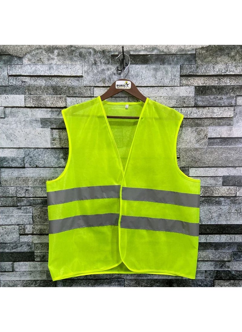 Vento Reflective Worker Type Warning Vest (Neon Yellow)  - Image 1