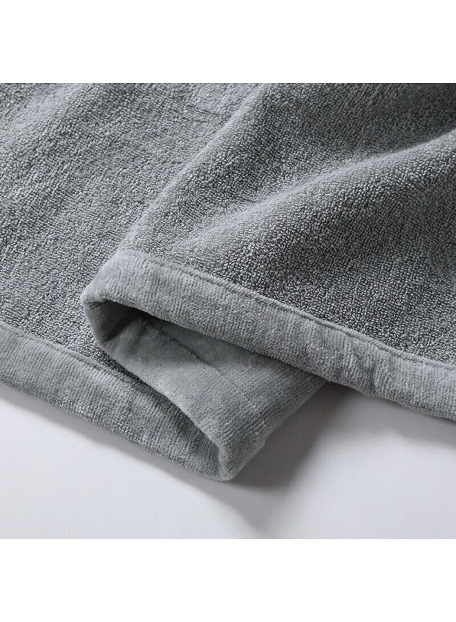 Canasin Kang'erxin Five-star Hotel Pure Cotton Bathrobe, All-cotton Absorbent Couple Adult Bathrobe Sleepwear Long Style, Classic White, M - Image 4