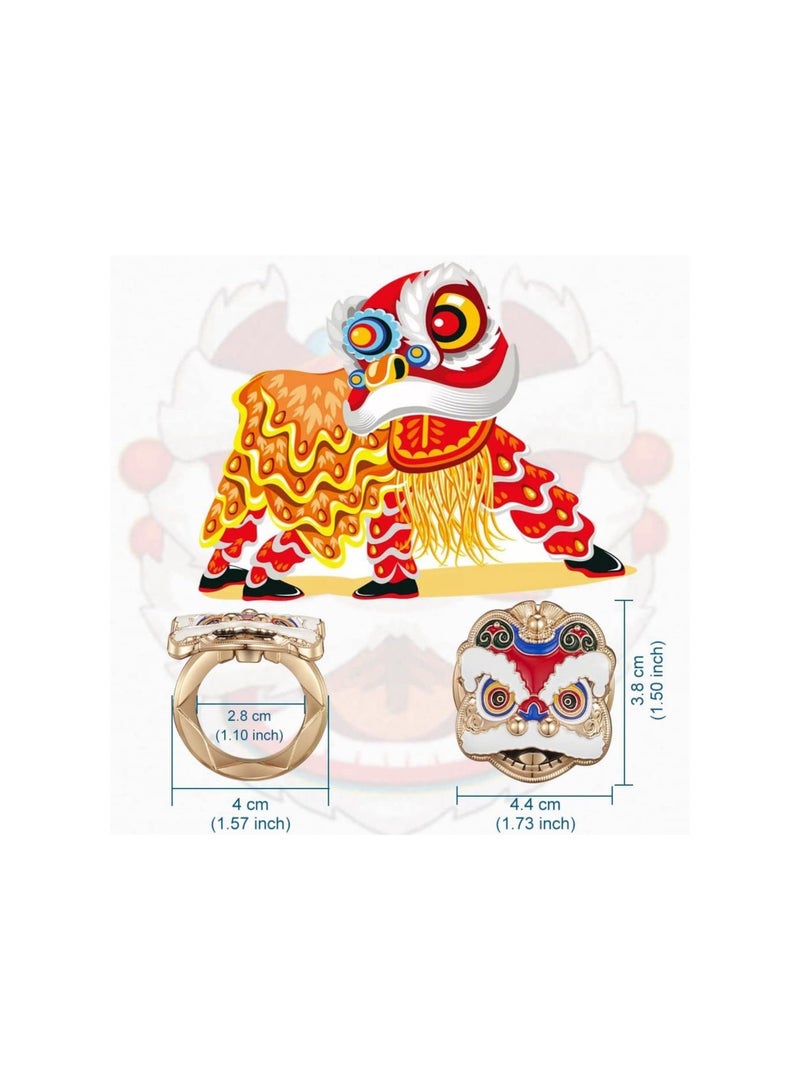 SYOSI Car Push Start bu tton Cover Lion Dance Switch Trim Cover Car Engine Start Stop bu tton Cover Universal bu tton Decoration Protector Ring Champagne Gold - Image 4