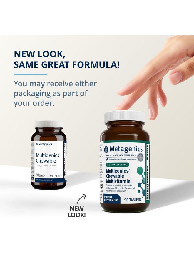 Metagenics Multigenics Chewable Multivitamin - Optimum Multiple Vitamin/Mineral Formula Orange-Flavored Chewable - 90 Servings - Image 3