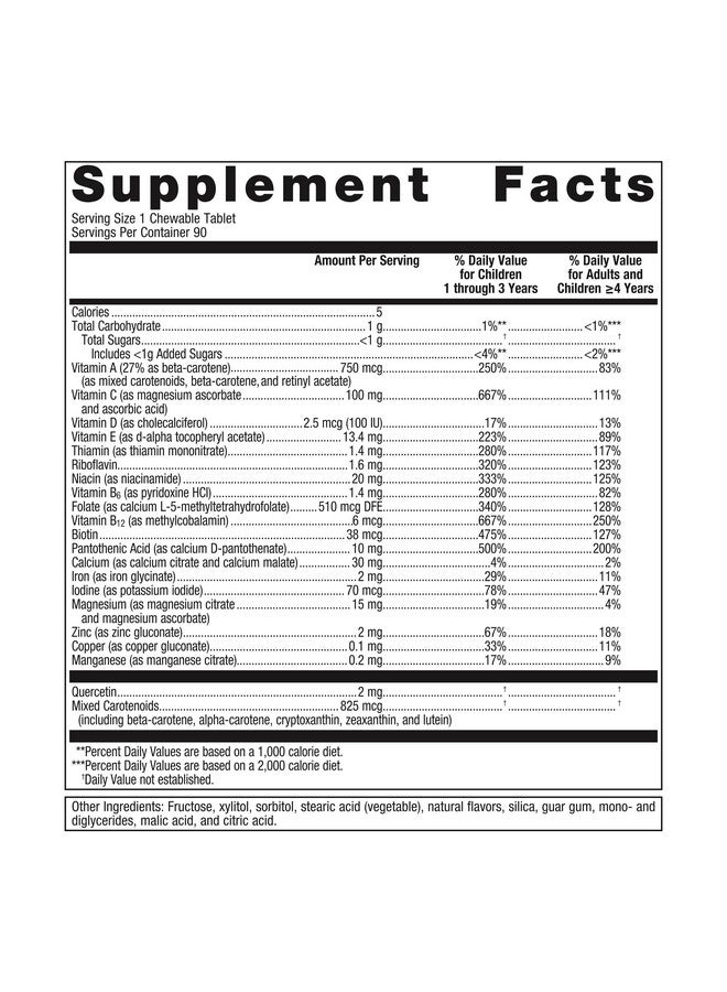 Metagenics Multigenics Chewable Multivitamin - Optimum Multiple Vitamin/Mineral Formula Orange-Flavored Chewable - 90 Servings - Image 2