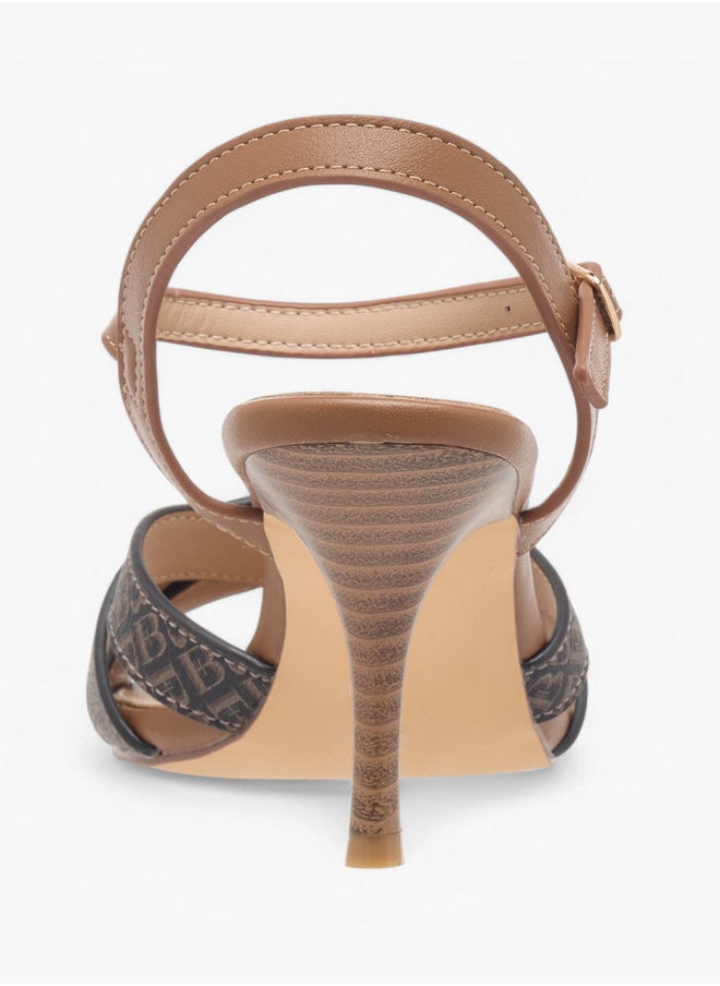 Flora Bella By Shoexpress Metal Accent Sandals with Stiletto Heels and Buckle Closure  - Image 5