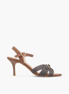Flora Bella By Shoexpress Metal Accent Sandals with Stiletto Heels and Buckle Closure  - Image 3