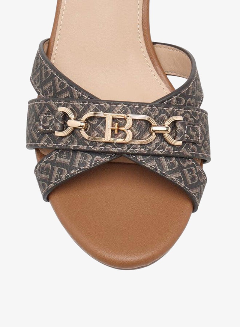 Flora Bella By Shoexpress Metal Accent Sandals with Stiletto Heels and Buckle Closure - Image 4