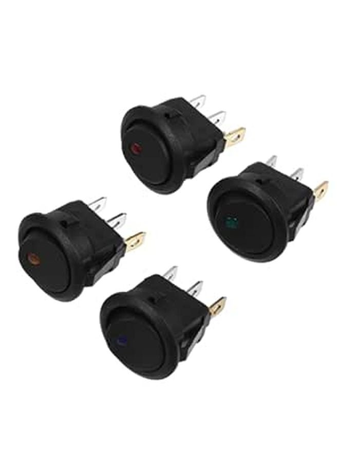 4 Pcs Rocker Toggle Switch With Indicator Light For Cars Easy Installation - Image 1