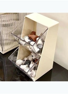 Arabest Plastic Coffee Pod Holder, Clear Coffee Capsule Storage Organizer for Home Office Desk, Counter, Coffee Bar Accessories Basket for K Cups, Tea Bags, Creamer, Sugar Bags (White)  - Image 2
