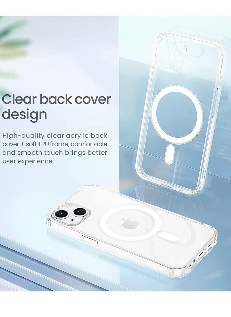 BORTONY - Protective Case Cover (iPhone 14) Compatible with Magsafe Charging & Accessories Hard Back Clear Case Cover for Apple iPhone 14 6.1 inch 2022 Launched - Image 1