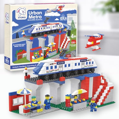 Storio 530+ Pcs Urban Metro Station Theme Building Blocks Set for Kids | DIY Construction Toy for Boys & Girls | Educational Learning Puzzle Game | Creative Play Building Set for Children 6+ Years - Image 1