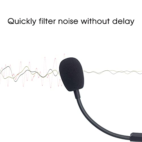 REEYEAR Mic Replacement Fits for Razer BlackShark V2,V2 Pro Gen 1,V2 SE Wireless Gaming Headsets, Noise Cancelling 3.5mm Jack Boom BlackShark PC Game Sound Microphone Set with 2 Pcs Foam Covers - Image 5