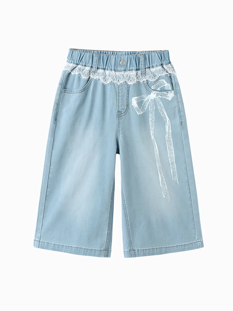 بالابالا Kids Girls Denim middle pants