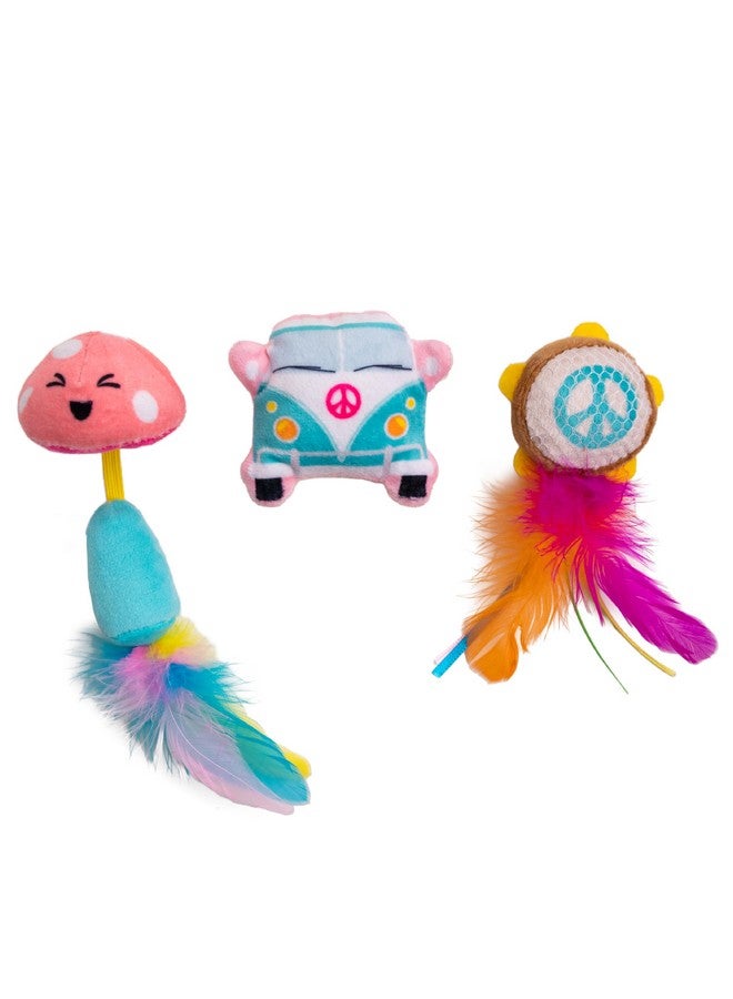 Catstages Festival-Themed Interactive Plush Catnip Cat Toys - 3 Pack - Image 1
