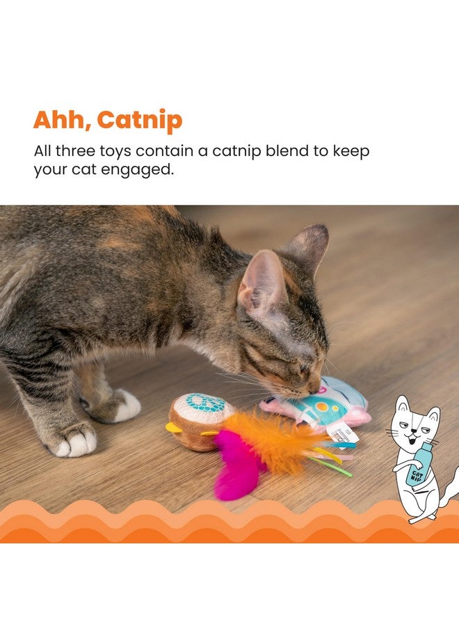Catstages Festival-Themed Interactive Plush Catnip Cat Toys - 3 Pack - Image 4