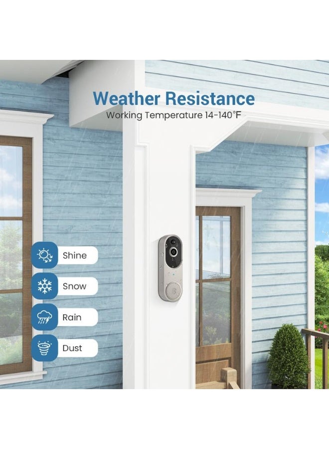 Sakina 1080P Wireless Video Doorbell Camera, Night Vision, Cloud Storage , Smart AI Human Detection, Real-Time Alert, 2-Way Audio, Battery Powered - Image 5