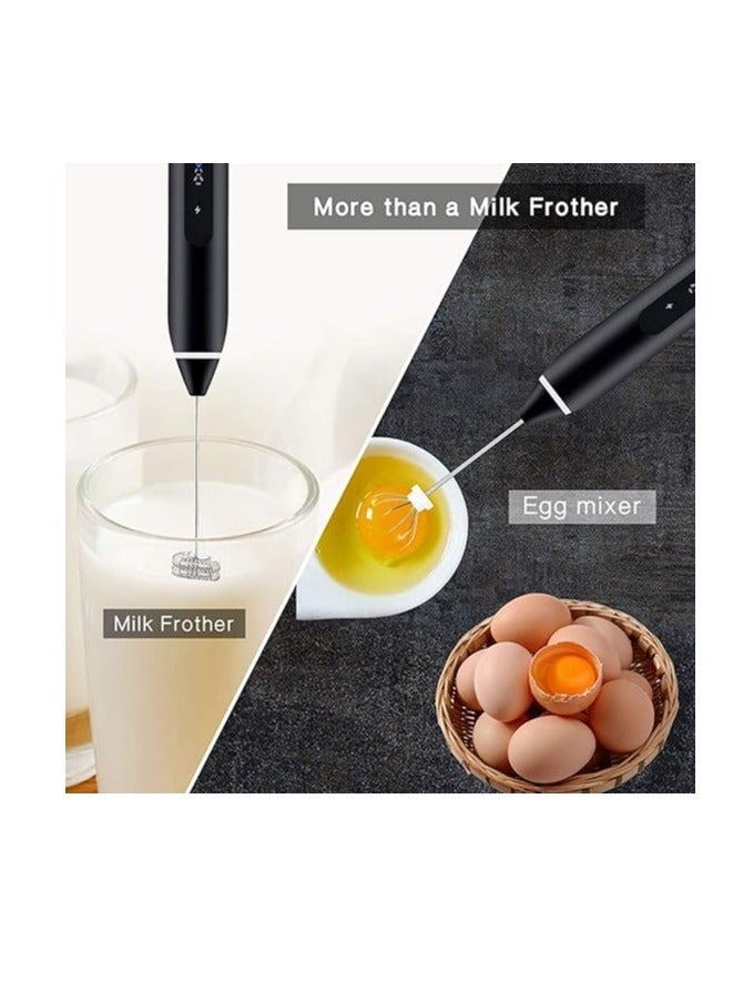 Milk Frother Rechargeable Handheld 3-Speed Multicolour - Image 3