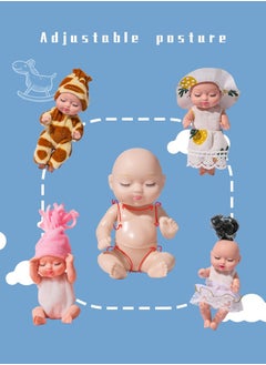 Sweet baby 8-Piece Sleeping Reborn Baby Dolls 3.5 Inch Mini Toy Gift for Girl  - Image 3