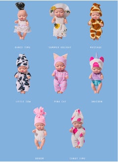 Sweet baby 8-Piece Sleeping Reborn Baby Dolls 3.5 Inch Mini Toy Gift for Girl  - Image 2