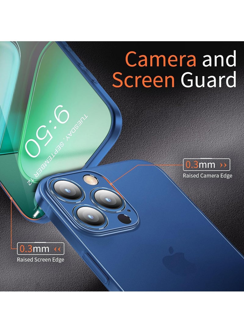 TIGER Dataroad for iPhone 16 Pro Max Slim Case, 0.2mm Fit [Paper-Thin] Lightweight Matte Finish PP Back Protection, Anti-Fingerprints & Yellowing, Compatible with iPhone 16 Pro Max 6.9-Inch - Translucent Blue - Image 4