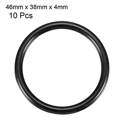 uxcell Nitrile Rubber O-Rings, 46mm OD 38mm ID 4mm Width, Metric Sealing Gasket, Pack of 10 - Image 2