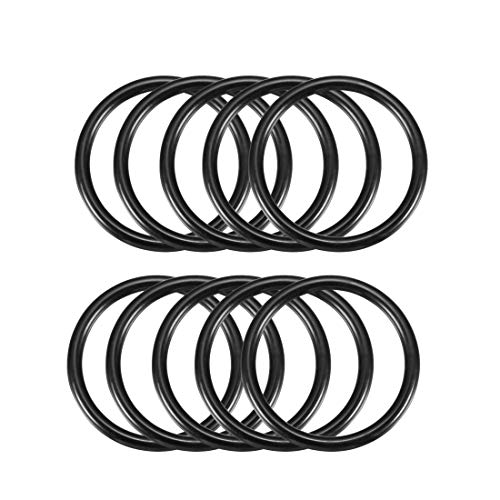 uxcell Nitrile Rubber O-Rings, 46mm OD 38mm ID 4mm Width, Metric Sealing Gasket, Pack of 10 - Image 1