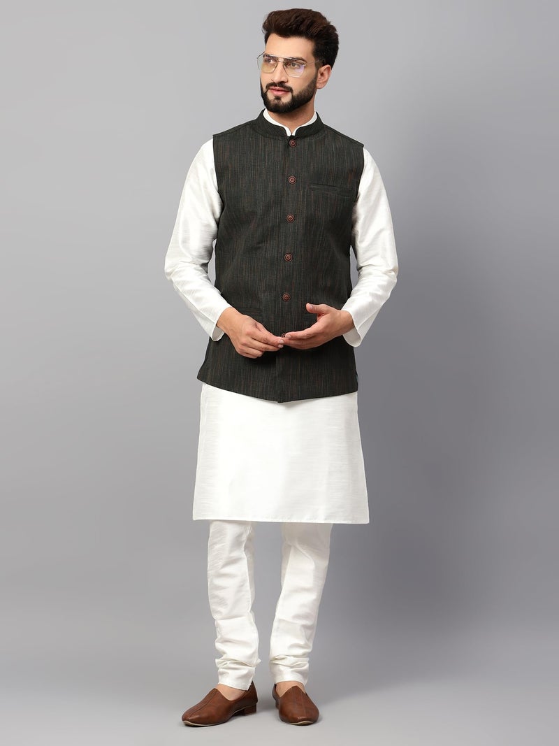 LATEST CHIKAN Men's Traditional Cotton Nehru Jacket/Waistcoat - Image 2